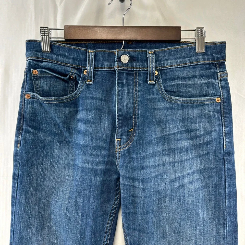 Levi's 513 Slim Straight Jeans Mens 31x30 Blue Medium Wash Denim